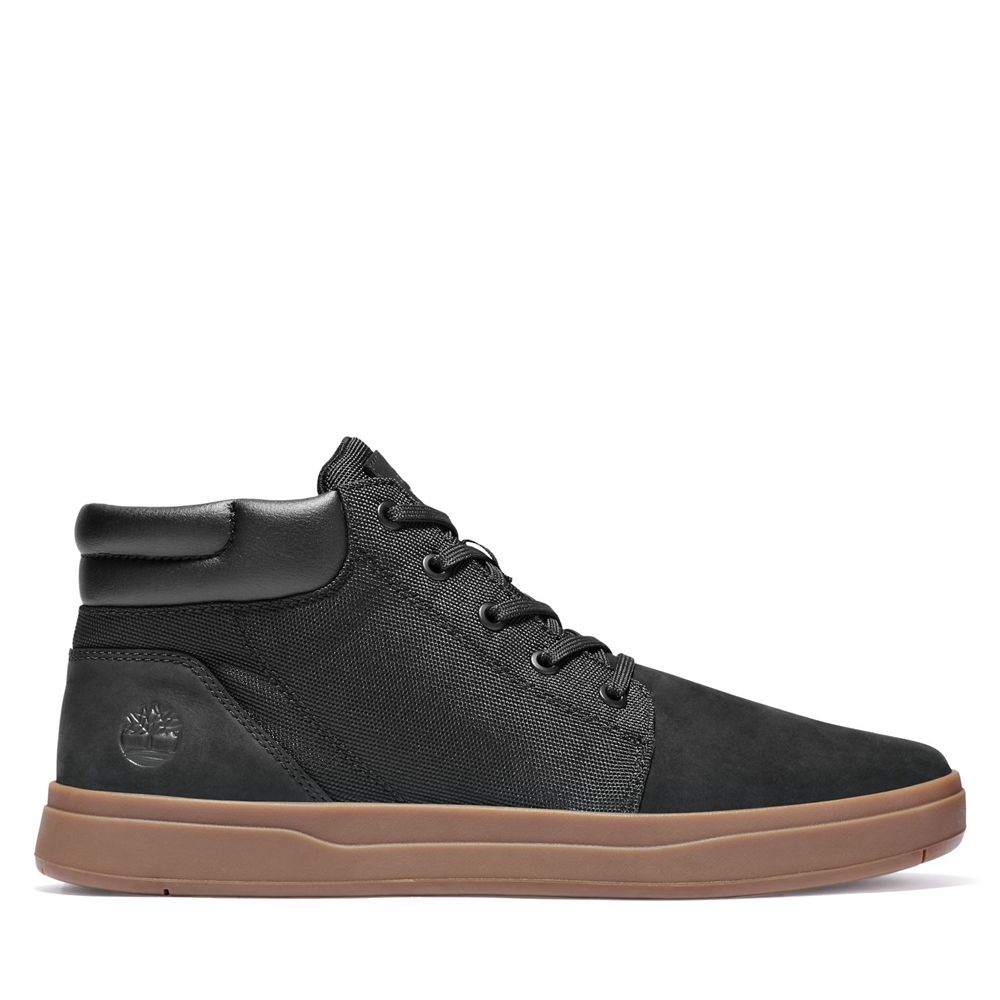 Bocanci Chukka Timberland Barbati Negrii - Davis Square Piele Collar - Romania - FOHGKA026